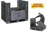 Plastic Folding Bulk Shipping Container 48x40x34 1600 Lb. Capacity