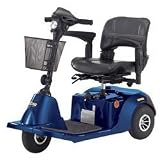 Drive Medical Daytona 3 GT Medium Sized 3 Wheel Scooter with Comfortable Padded Seat, Blue, Medium