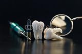 Wallmonkeys Peel and Stick Wall Decals – Real Human Wisdom Teeth and Dental Instruments – 24″W x 16″H Removable Graphic