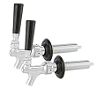 Kegco Chrome Beer Faucet and Shank Combo Set of 2
