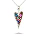 Sparkling Red Heart Necklace #1022