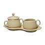 Fiesta Covered Creamer and Sugar Set with Tray, Ivory