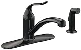 KOHLER K-15072-P-7 Coralais Decorator Kitchen Sink Faucet, Black Black