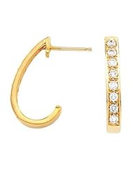 Pair of 18K Yellow Gold Diamond Earrings - 0.32 Ct. -- LIFETIME WARRANTY