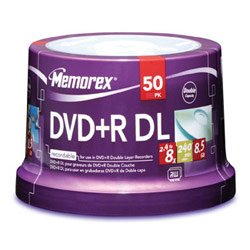 Memorex 8.5GB 8X Double Layer DVD+R (50pk Spindle)