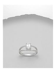 CZ Ring In 92.5 Sterling Silver