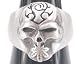 Pot Leaf Skull Pewter Ring