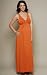 The Olian Rayon Knit Knot Front Maxi Dress