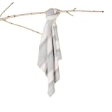 Barefoot Dreams 557 CozyChic Multi Striped Receiving Blanket (White/Ocean/Aqua Ice/Blue)