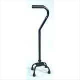 Bariatric Small Base Heavy Duty Quad Cane in Black Bariatric Small Base Heavy Duty Quad Cane in Black