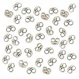 Real Silver Plated Earring Backs (Earnuts) Med. (100)