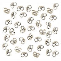 Real Silver Plated Earring Backs (Earnuts) Med. (100)