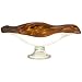 Hand-Made Copper-Amber-Lavender Glass Footed Bowl