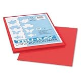 Recycled Fade-Resistant Construction Paper, 76#, 9"x12", Red, 50/Pack PAC103030