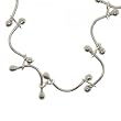 Sterling Silver Fancy Grapevine Toggle Necklace 16 Inch