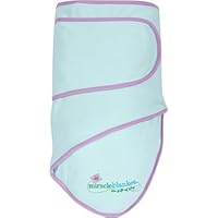 Miracle Blanket In Mint With Purple Trim