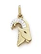 14k Two-Tone Capricorn Zodiac Pendant