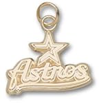Houston Astros 10K Gold ''ASTROS'' Logo 1/2'' Pendant