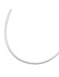 MMA Silver - 16 inch 4mm Domed Omega Necklace