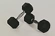 8-Sided Rubber Encased Dumbbell with Contoured Handle - Troy Barbell - Sold Individually