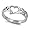 Rhodium Plated Sterling Silver 8mm Heart Shaped Ring (Size 5 - 10) - Size 5