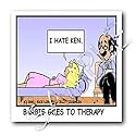BARBIE IN THERAPY - 6x6 Iron On Heat Transfer For White Material