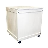 Outdoor Living : Prairie Leisure Design Storage Cube with Casters - Satin White 92-004