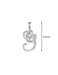 1.00 Carat Diamond Initial G Pendant in 10k Solid White gold
