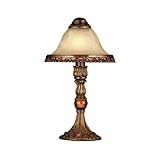 Dale Tiffany TA100946 Parisian Accent Lamp, Antique Gold and Art Glass Shade