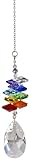 Woodstock Rainbow Makers Crystal Cascade Suncatcher, Genuine Austrian Almond Crystal, 10-Inch Long