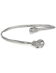 ROTENIER "Skull" Sterling Silver 1 Large Skull and 1 Small Skull Cuff Bracelet