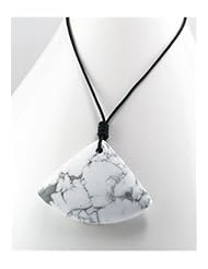 Howlite pendant on black cord Necklace