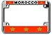 Morocco Moroccan Flag Chrome Metal Motorcycle License Plate Frame