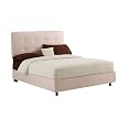 Oatmeal Greenwich Button Tufted Bed - Queen