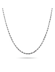 Sterling Silver Rhodium Rope Chain