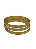 143Fashion 3 Piece Bracelet w/ Love Engraving, Gold, Free Size