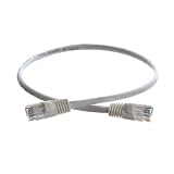 1ft WHITE Category 5e Cat5e MOLDED Snagless Ethernet Network Patch Cable Cord for Internet Router Switch Hub and Gaming - Gold Plated Male to Male RJ45 Connectors for Base-T Networks - Works best for your desktop laptop router modem switch hub DSL Xbox PS2 or PS3