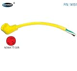 Conntek 14151 RV 1.5-Foot Pigtail Adapter Power Cord RV 30 Amp Female Connector To Bare Wire