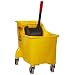 Rubbermaid Commercial FG738000 Tandem Bucket and Wringer Combo, 31 qt Capacity, 22.63" Length x 13.25" Width x 32.25" Height, Yellow