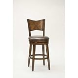 30.5"H Swivel Bar Stool in Rustic Oak Finish