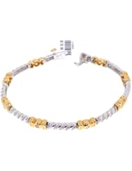 14K Two Tone Gold Diamond Bracelet