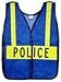 POLICE Blue REFLECTIVE Traffic Safety Vest *One Size Fits All*
