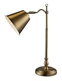 Dimond D1837 11-Inch Width by 19-Inch Height Hamilton Desk Lamp in Antique Brass with Antique Brass Shade