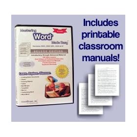 Mastering Microsoft Word Made Easy Training Tutorial v. 2007 through 97 - How to use MS Word Video e Book Manual Guide. Even dummies can learn step by step from this total DVD for everyone, featuring Introductory through Advanced material from Professor Joe