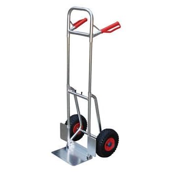 Fold-Down Aluminum Hand Truck Yellow Flat-Free Urethane Wheels