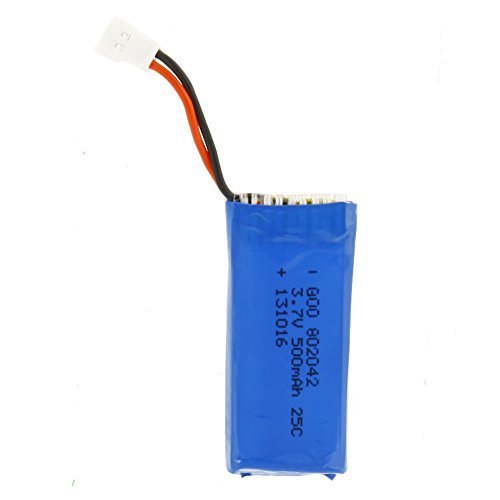 MicroMall(TM) 3.7V 500mAh Upgraded Battery For Hubsan X4 H107 H107L H107C H107D V252 JXD385 Quadcopter Helicopter Blue by MicroMall