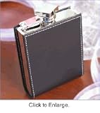 Review   / Handsome Eurostyle Genuine Black Leather Stainless Steel 5 oz Flask