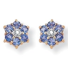 Tanzanite/Diamond Accent Earrings