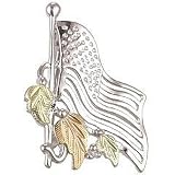 Black Hills Gold - Pin - Gold on Sterling Silver - American Flag