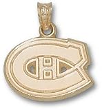 Montreal Canadiens Solid 10K Gold ''C'' Logo 1/2'' Pendant